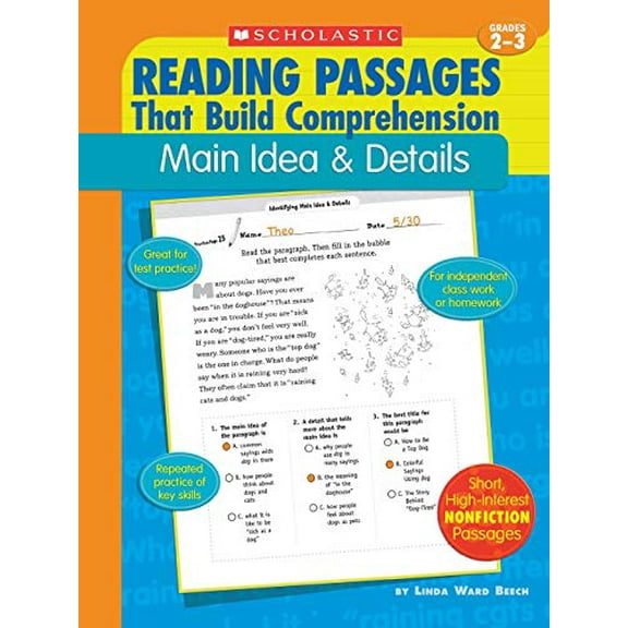 Pre-Owned Reading Passages That Build Comprehension: Main Idea and Details Grades 2-3 (Paperback) 043955425X 9780439554251