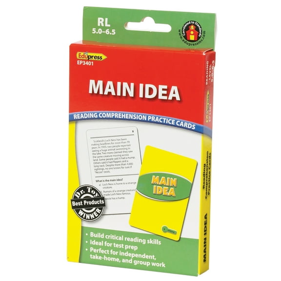 Edupress Main Idea Practice Cards, Levels 5.0-6.5