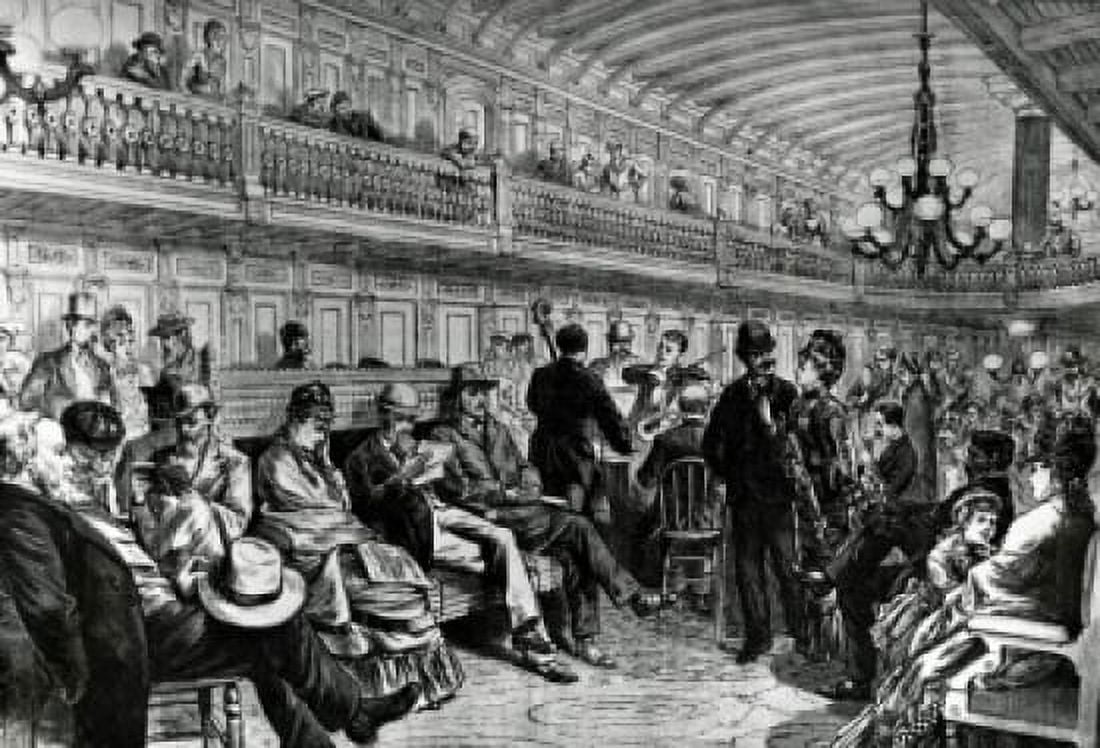 Main Lounge Of Steamship Massachusettes Artist Unknown Canvas Art - (18 x 24)
