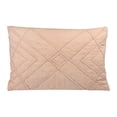 thumbnail image 1 of Main + Mesa Main + Mesa Embroidered Cotton Geometric Lumbar Pillow, Blush, 1 of 12