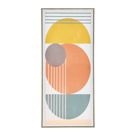Main + Mesa Modern Abstract Canvas in Blonde Finish Frame