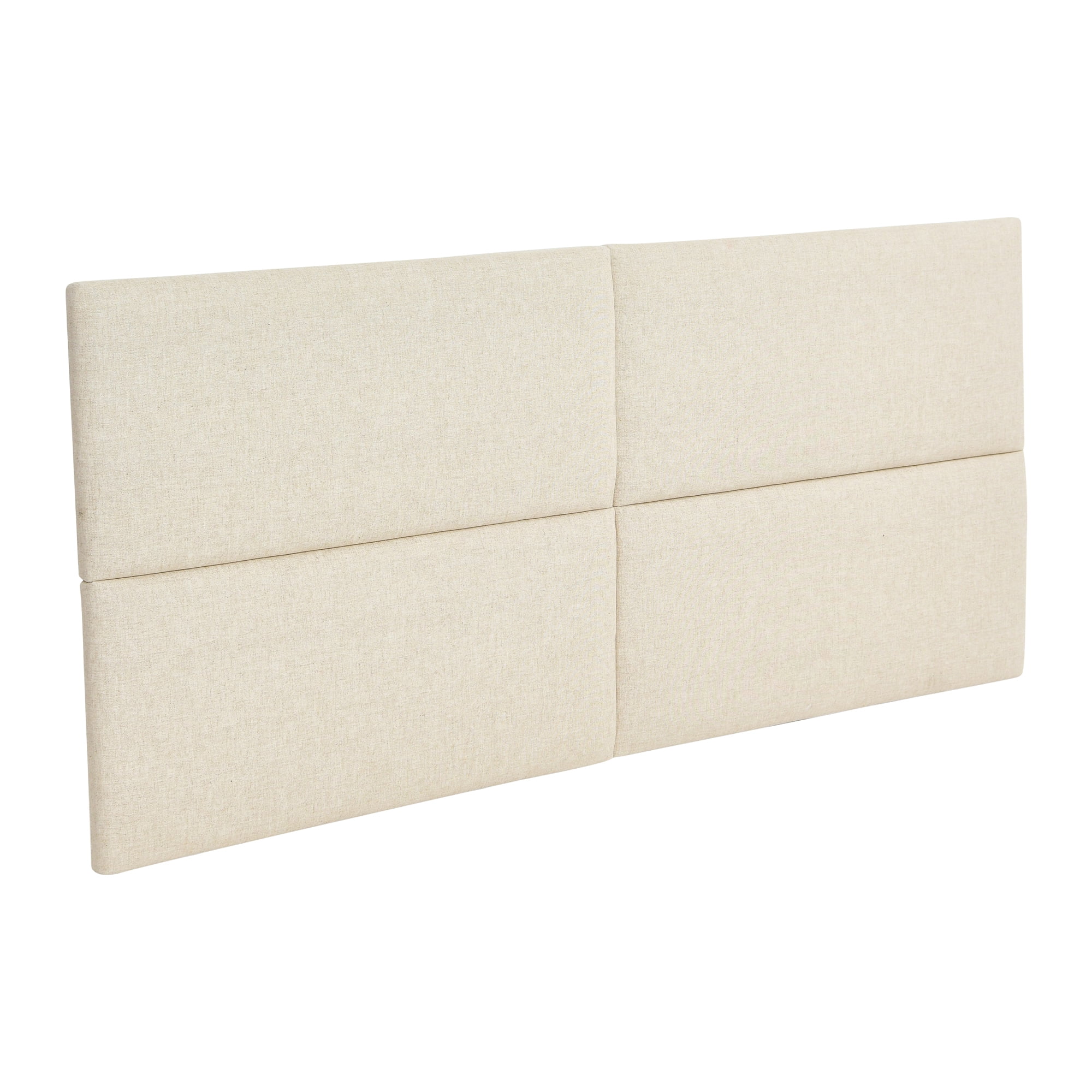 Natural Linen Blend Sound Reducing King Upholstered Headboard