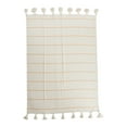 thumbnail image 1 of Main + Mesa Striped Cotton Throw Blanket with Tassels, 1 of 6