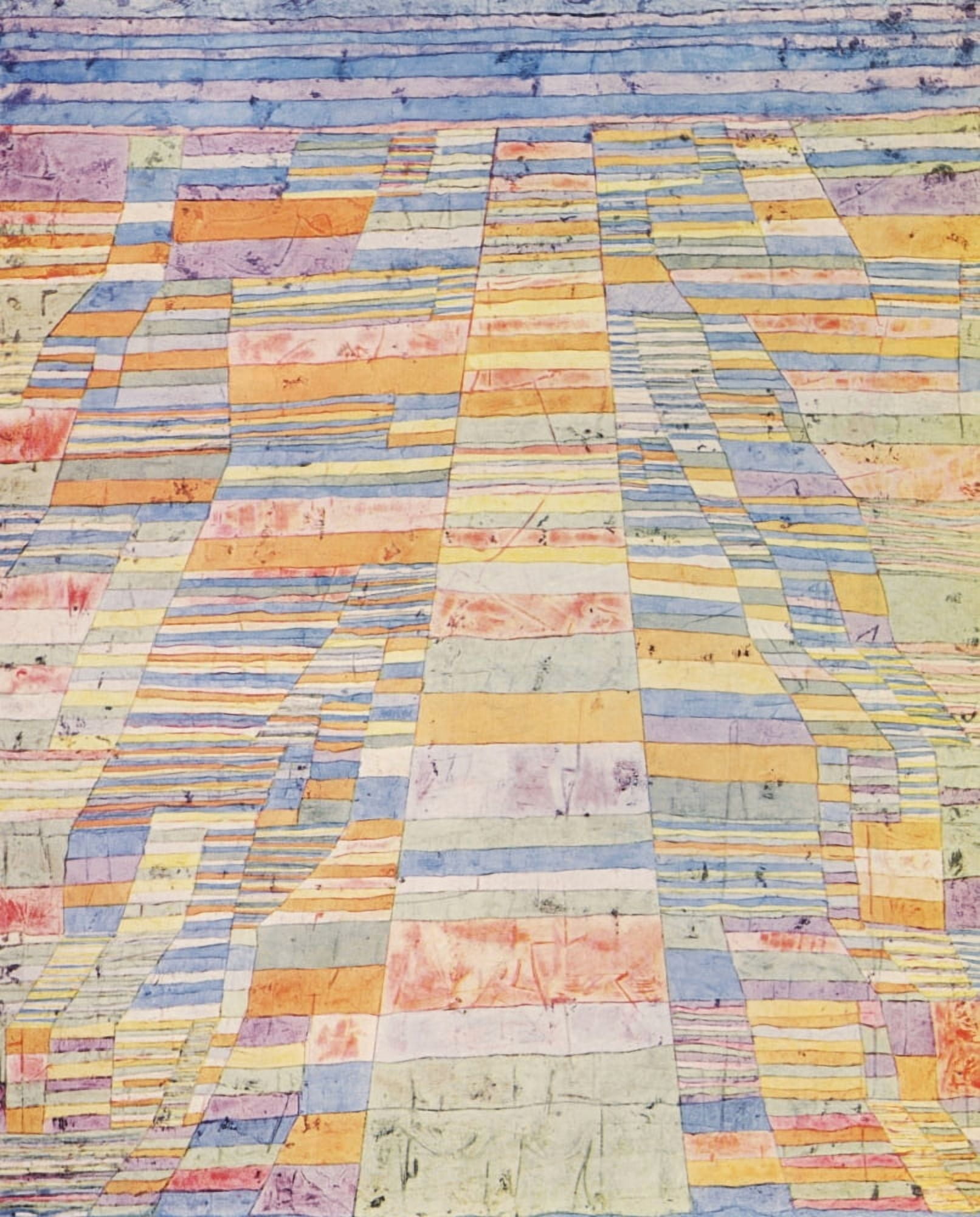 Main Road and Secondary Road 1929 Canvas Art - Paul Klee (24 x 36)