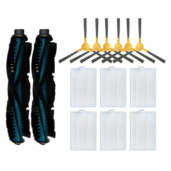 Main Side Brush Filter For Kenmore 31510 Smart Robot Vacuum Cleaner Set, 2 * Roller brush+6 * Side Brushes+6 * Filter