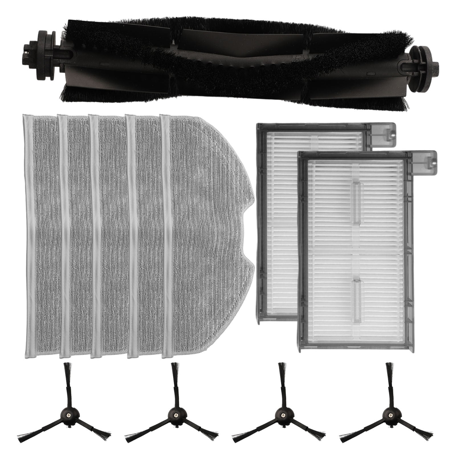 Kit d'accessoires pour robot aspirateur Eufy X8-Pro Serie X8 Pro SES, 1 brosse principale, 4 brosses latérales, 2 filtres HEPA, accessoires de rechange pour eufy X8 Pro