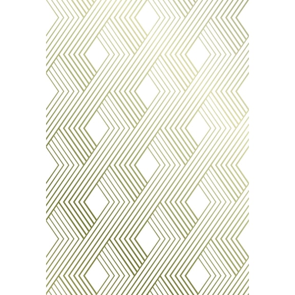 Main Street 12-Pack 11" x 16" Peel & Stick Eco-Friendly Wallpaper Sheets, Gold Woven Geometric Design, Removable Wall Décor for DIY