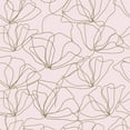 thumbnail image 1 of Main Street 16"x24" Pink Blush & Gold Flower Print Wallpaper Panels for Home Decor, 8PACK, 1 of 6