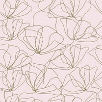 Main Street 16"x24" Pink Blush & Gold Flower Print Wallpaper Panels for Home Decor, 8PACK