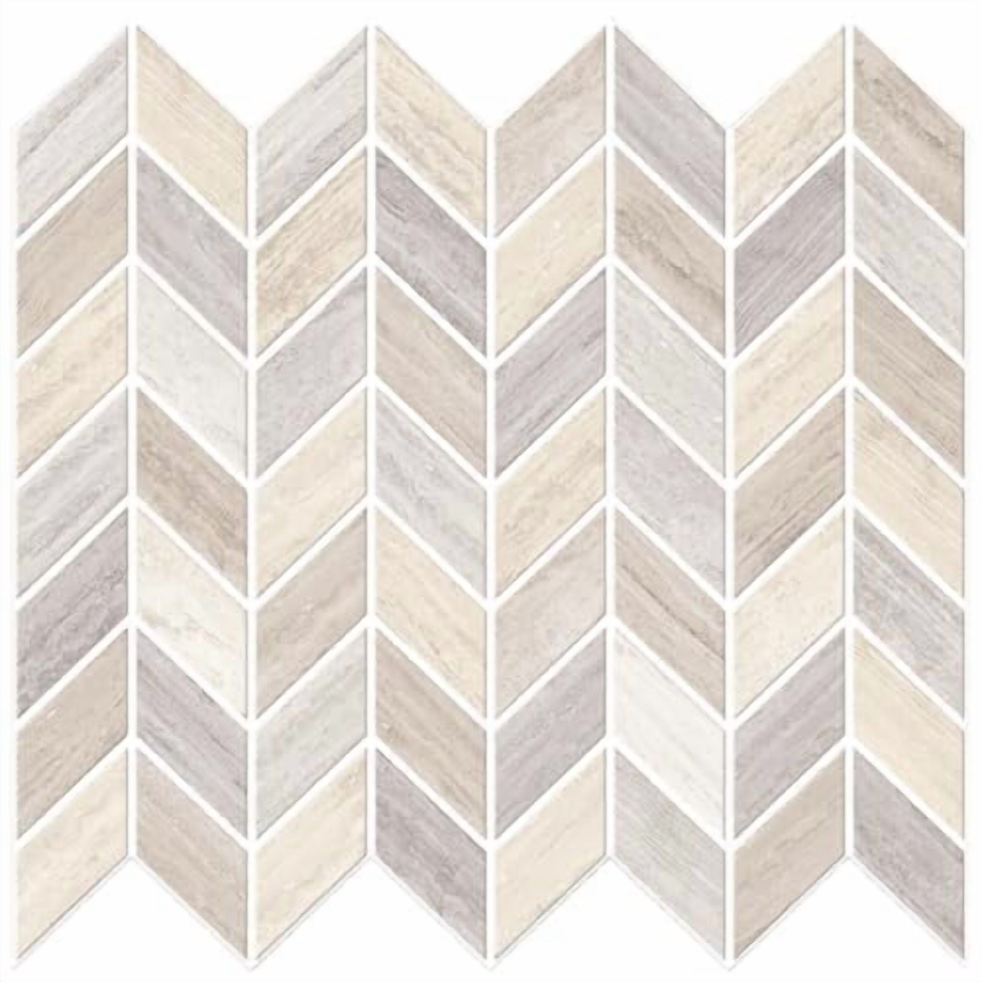 Main Street Peel & Stick Wallpaper Tiles, Earth Herringbone, 8 in x 8 in, 24 Pack, Self Adhesive Wall Tiles for Kitchen Backsplash and Home Decor