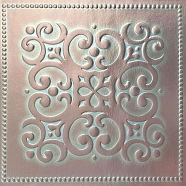 Main Street 8"x8" Patina Copper Peel and Stick Wallpaper Tiles, Backsplash, Metallic Decor - 24PACK