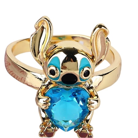Main Street Blue Stone Stitch Character Sizing Ring