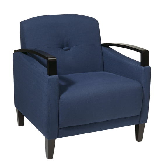 Main Street Chair in Woven Indigo Blue Fabric