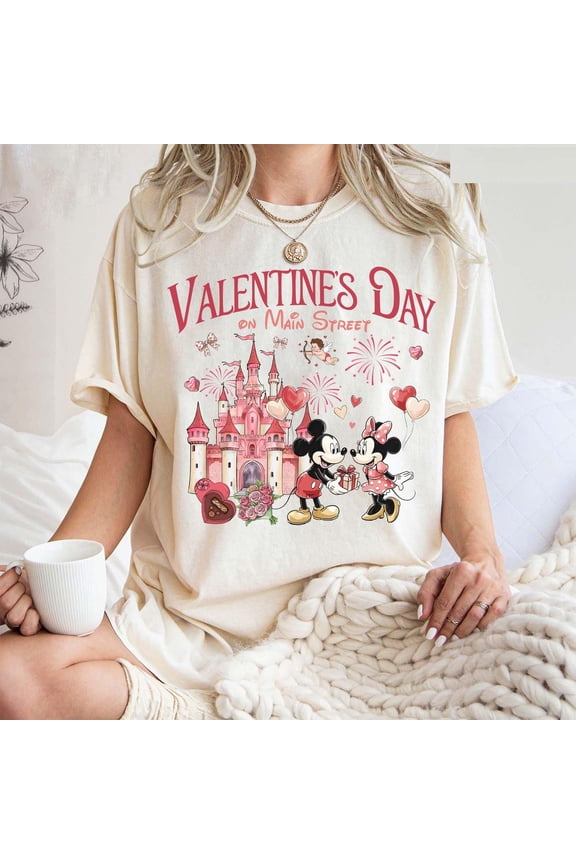 Main Street Mickey Minnie Valentine Sweethearts T-Shirt All size S-3XL