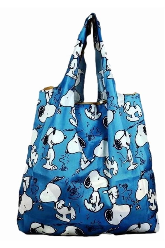 Nylon Foldable Tote Handbags, Blue