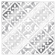 Main Street Peel & Stick Wallpaper Tiles, Silver and White Diamonds, 8 in x 8 in, 24 Pack, Self Adhesive Wall Tiles for Kitchen Backsplash and Home Decor
