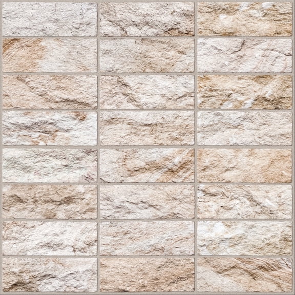 Main Street Peel & Stick Wallpaper Tiles, Stone Wall, 8 in x 8 in, 24 Pack, Self Adhesive Wall Tiles for Kitchen Backsplash and Home Decor