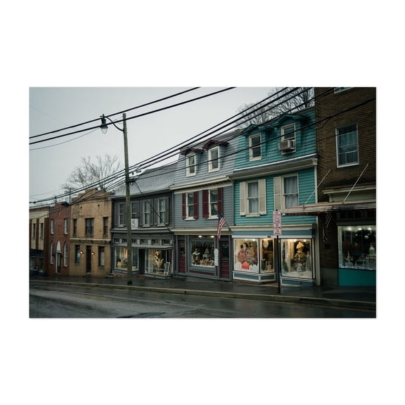Main Street Shops, Ellicott City - Ellicott City Maryland Photography Unframed Wall Art Print 20 x 30 inches