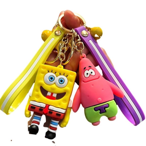 Main Street Spongebob And Patrick Ring Keychain, 2 Count