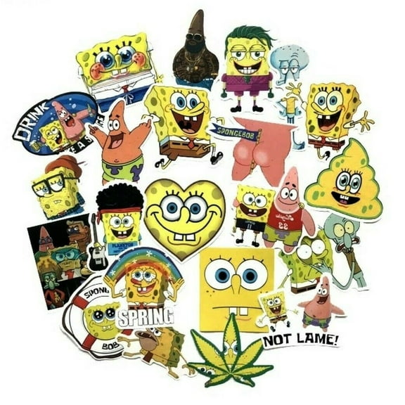Main Street Spongebob Cartoon Assorted Decals, 22 Count