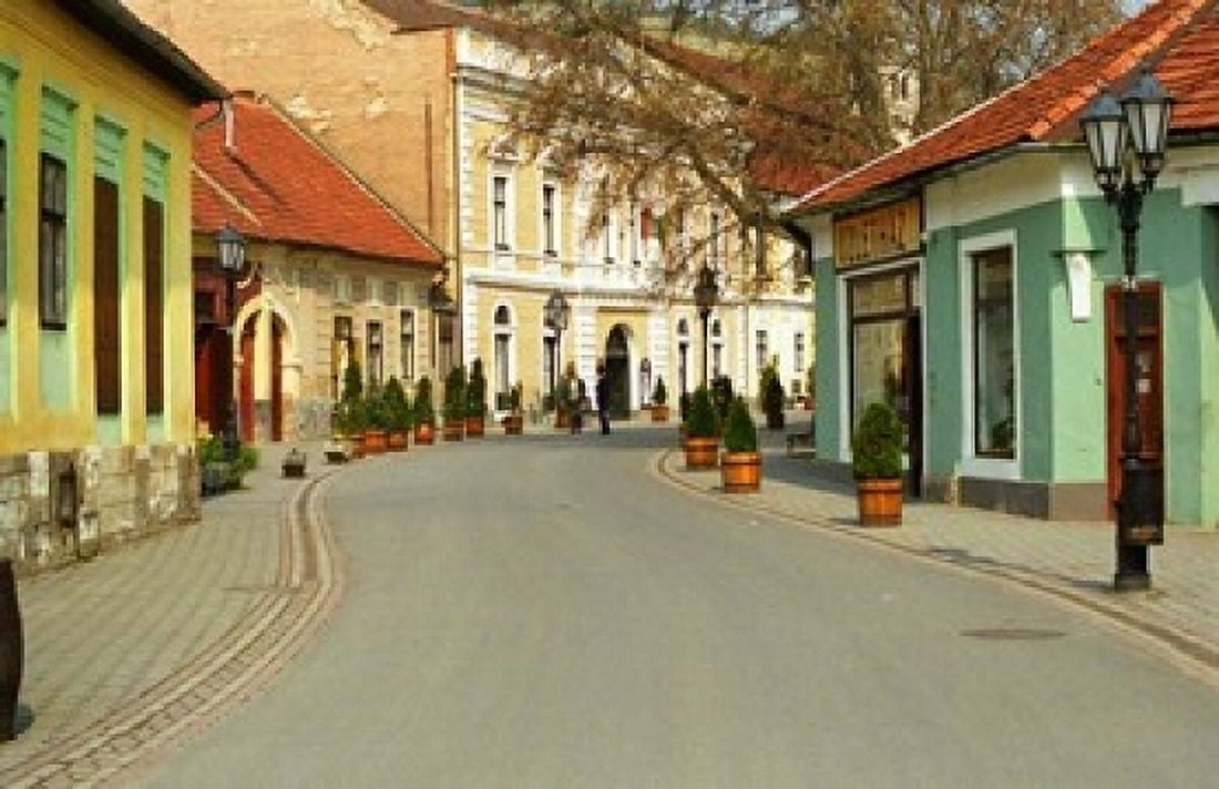 Main Street Tokaj Hungary Canvas Art - Per Karlsson DanitaDelimont (36 x 24)