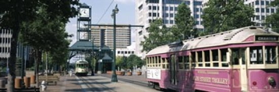 Main Street Trolley Memphis TN Canvas Art - Panoramic Images (36 x 12)