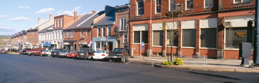 Main Street in Belfast Maine Canvas Art - Panoramic Images (36 x 12)