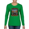 thumbnail image 1 of Main Street of America Route 66 Bike Motorcycle Cars and Trucks Womens Graphic Long Sleeve T-Shirt, Kelly, Small, 1 of 3