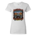thumbnail image 1 of Main Street of America Route 66 Bike Motorcycle Cars and Trucks Womens Graphic T-Shirt, White, X-Large, 1 of 3
