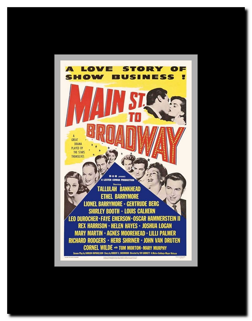 Main Street to Broadway Framed Movie Poster