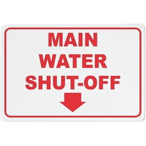 Water Shut Off Sign
