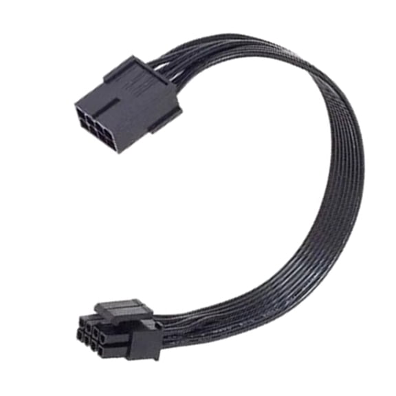 Mainboard CPU 8pin Extension Cable 8P To 4+4P Extender Cord 18AWG Black Flat Cable 20/30/50cm
