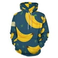 thumbnail image 1 of _Maine Banana Pattern (4) Men's Women Vintage 3D Hooded Sweatshirt - All-Season Loose Fit Streetwear, 1 of 6