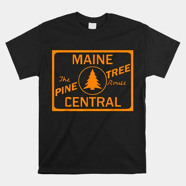 Maine Central Pine Tree Train Route Railroad Shirt