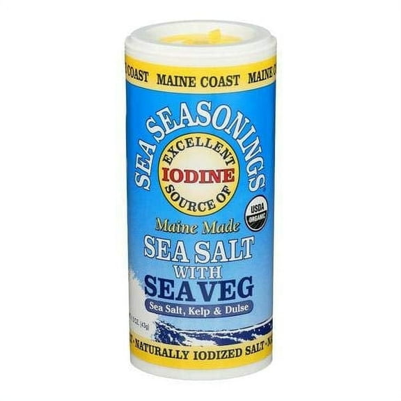 Maine Coast Sea Vegetables Organic Sea Seasonings Sea Salt with Sea Veg 1.5 oz Pack of 2