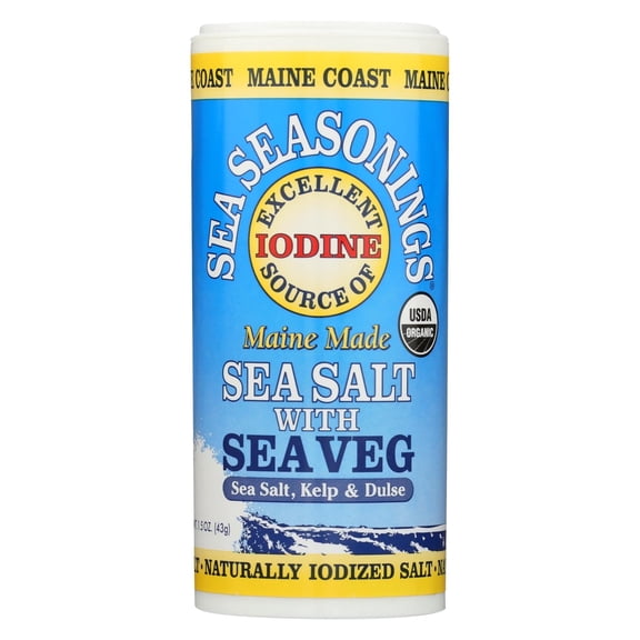 Maine Coast Sea Vegetables Organic Sea Seasonings Sea Salt with Sea Veg 1.5 oz Pack of 3