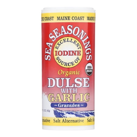 Maine Coast Sea Vegetables Sea Seasonings, Organic Dulse With Garlic Granules, 1.5 Oz.