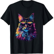 Maine Coon Cat Lovers Design Pop Art Funny Maine Coon Cat T-Shirt