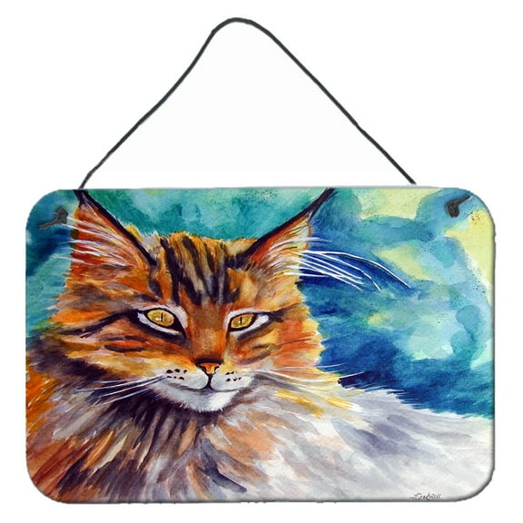 Maine Coon Cat Watching you Wall or Door Hanging Prints