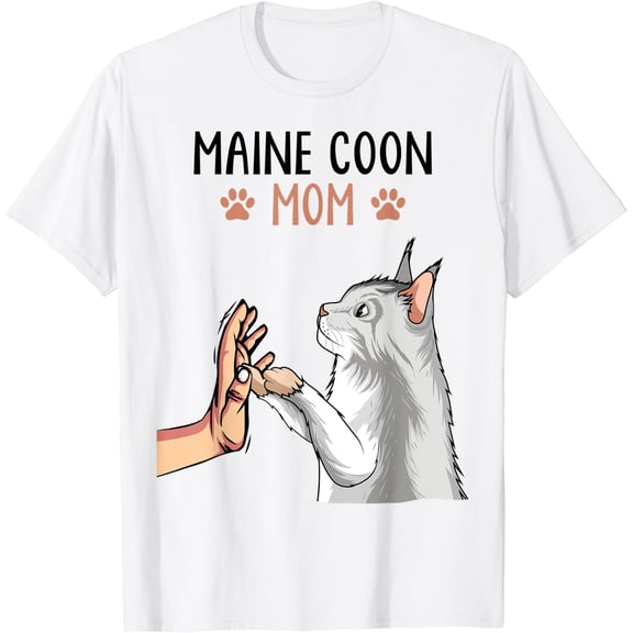Maine Coon Mom Cat Owner Lovers T-Shirt Size S-5XL