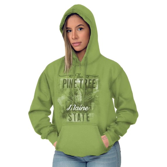 Maine Cute State Flower Souvenir Hoodie Sweatshirt Women Brisco Brands L