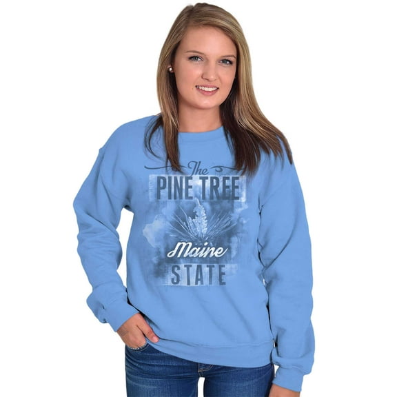 Maine Cute State Flower Souvenir Women Crewneck Sweatshirt Brisco Brands S