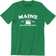 thumbnail image 1 of Maine Est 1820 The Pine Tree State Map Tourist Men's T-Shirt, 1 of 4