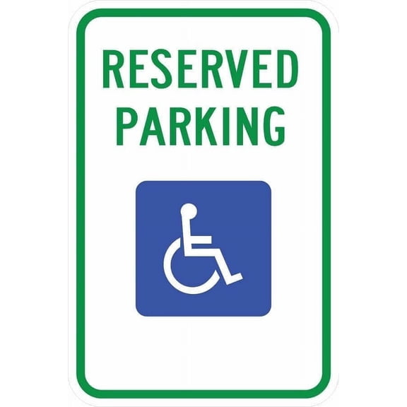 Maine Handicap Parking Sign Parking Signs Metal Sign Tin Sign 12x16 Inch - Caution Safety Warning Security Signs Indoor & Outdoor Signs for Home, Office, Work