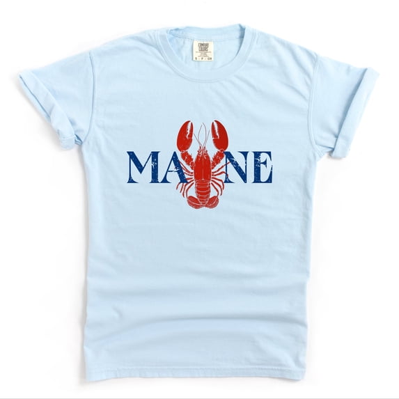 Maine Lobster - Women's Garment Dyed Graphic T-Shirt
