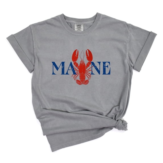 Maine Lobster - Women's Garment Dyed Graphic T-Shirt