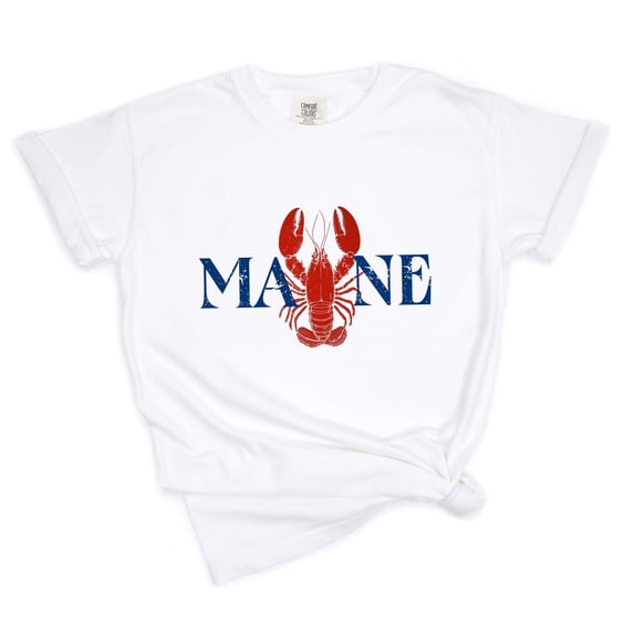 Maine Lobster - Women's Garment Dyed Graphic T-Shirt