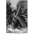 thumbnail image 1 of Maine: Lumbering, 1882. /N'Maine. - A Log "Jam" On The Falls Of The Diamond - Cutting The "Key Log."' Wood Engraving, American, 1882. Poster Print by  (24 x 36), 1 of 1