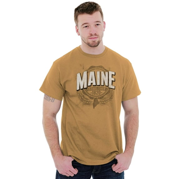Maine ME Student Campus Pride Seal Plus Size Crewneck Graphic Tee Shirt Brisco Brands 3X