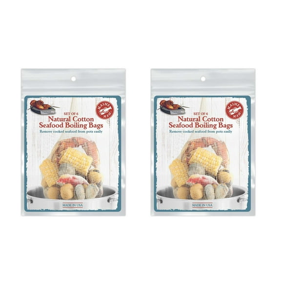 Maine Man Seafood Boiling Bags, Holds Up To 5-Pounds of Food, Set of 12